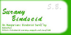 surany bindseid business card